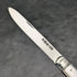1890 British Antique White Pearl Shell Handle Pure Silver Blade Folding Pen Knife